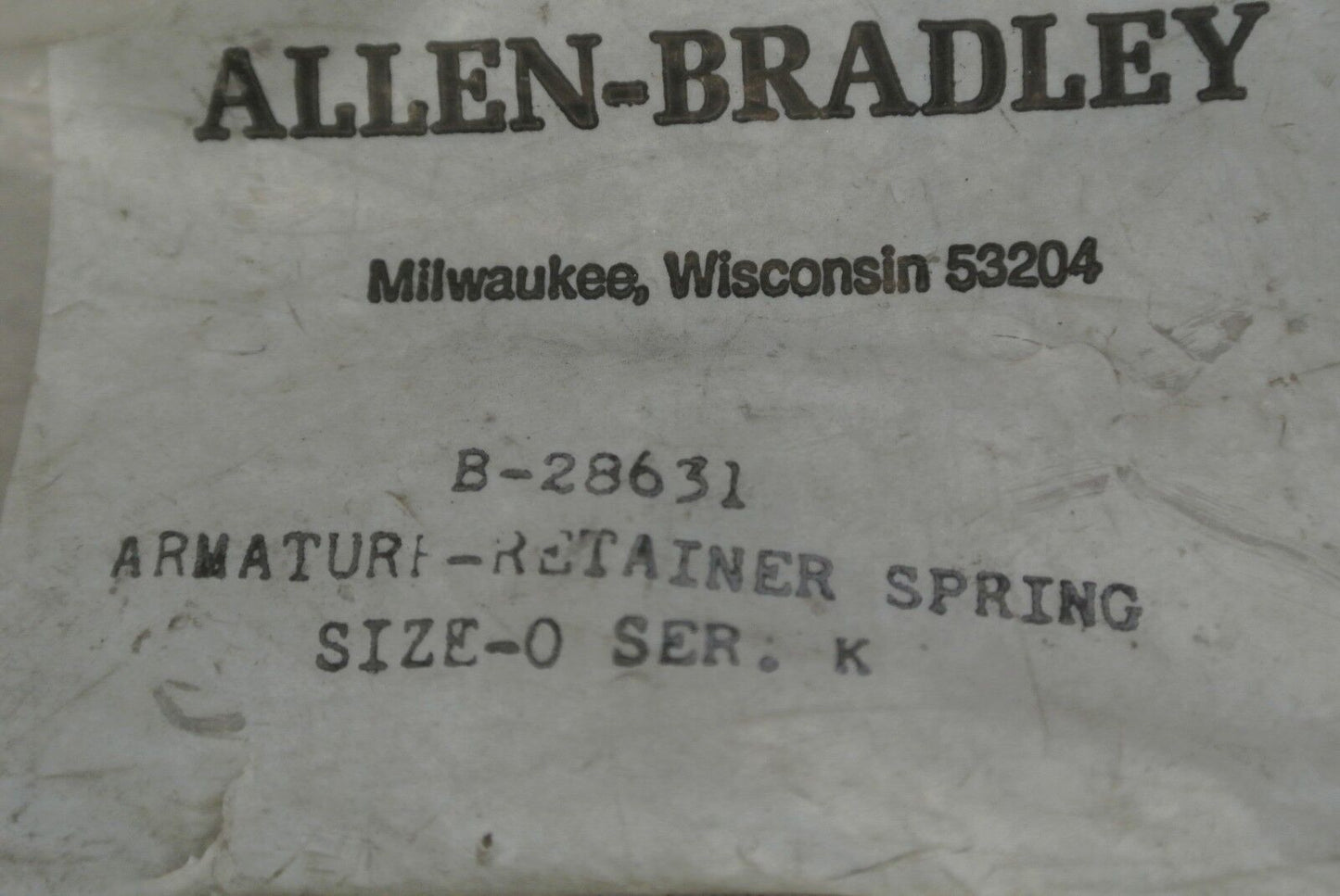 LOT of 10 / ALLEN-BRADLEY B-28631 ARMATURE RETAINER SPRING SIZE 0 / NEW SURPLUS