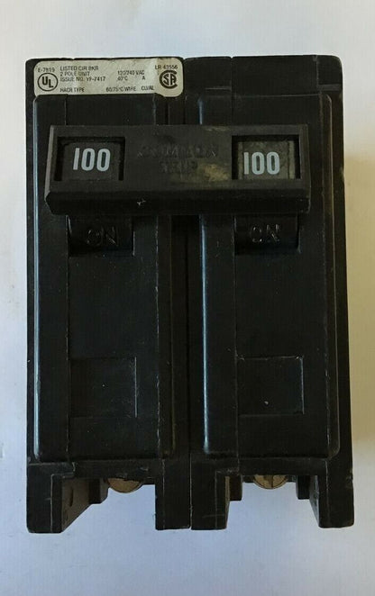 WESTINGHOUSE QPHW2100 CIRCUIT BREAKER 120/240VAC 2POLE 100AMP