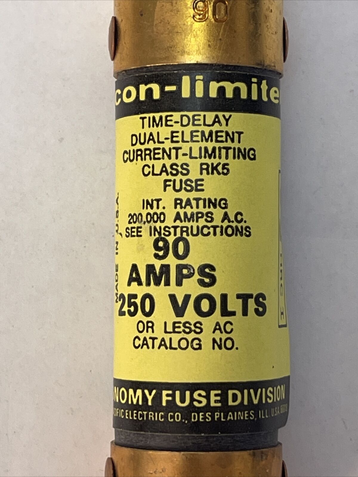 ECONOMY LEN 90 ECON-LIMITER TIME DELAY CLASS RK5 FUSE 90A 250VAC (BOX OF 5)