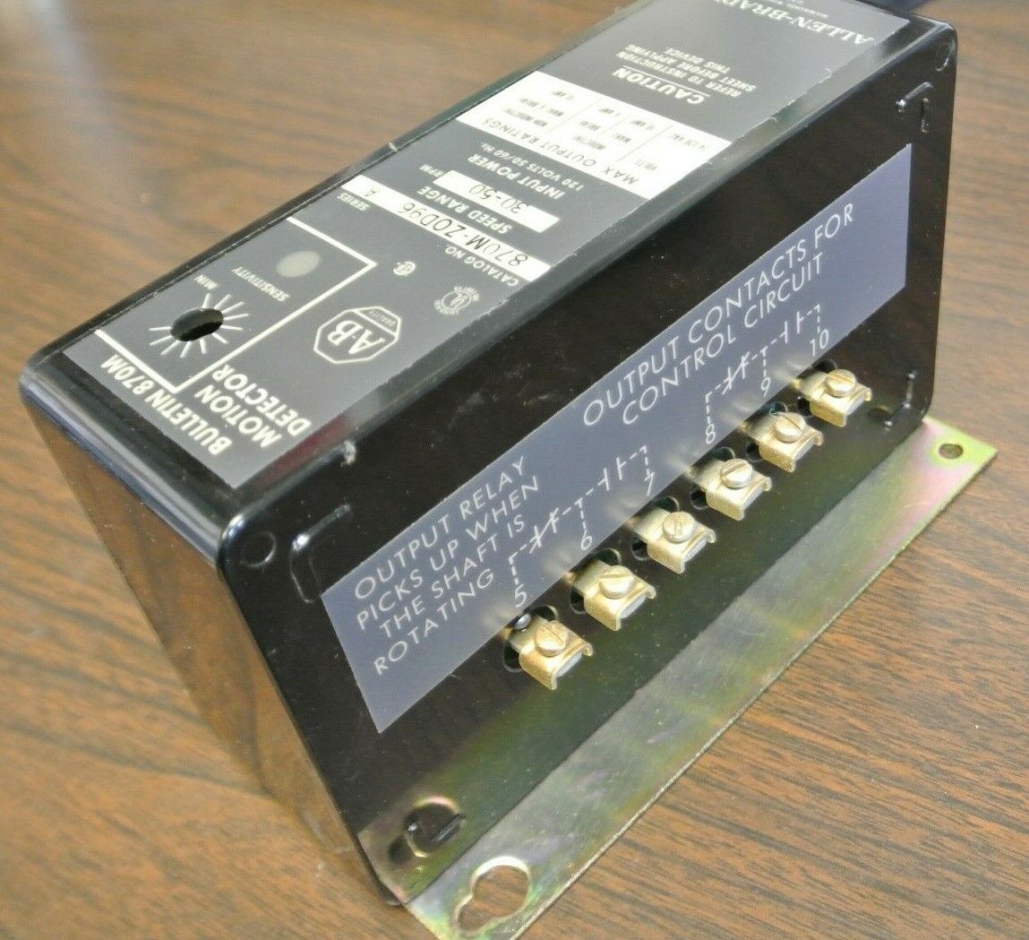 ALLEN-BRADLEY 870M-ZOD96 Ser. A / MOTION DETECTOR 30-50 RPM / 120V / NEW SURPLUS