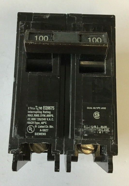 ITE EQ9675 CIRCUIT BREAKER 100A 120/240VAC 60HZ 2POLE