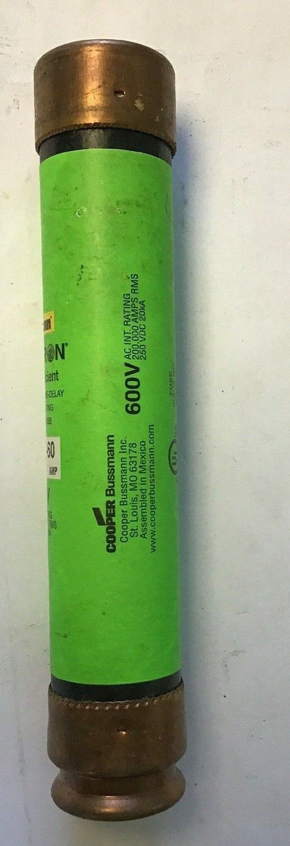 BUSSMAN FRS-R-60 AMP FUSETRON ENERGY EFF. 600V DUAL-ELEM TIME DELAY CLASS RK5