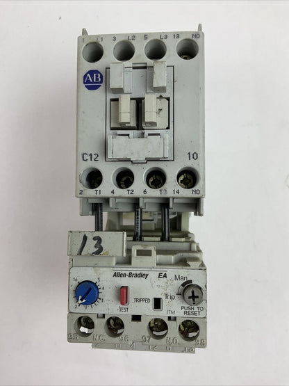 ALLEN BRADLEY STARTER (100-C12*10 SER A 600VAC 25A 193-EA1EB SER B 1.6-5.0A)