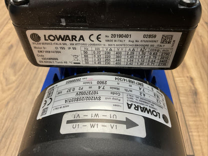 LOWARA SVI202/20S03T/A PUMP MOTOR 3 SM71RB14/304