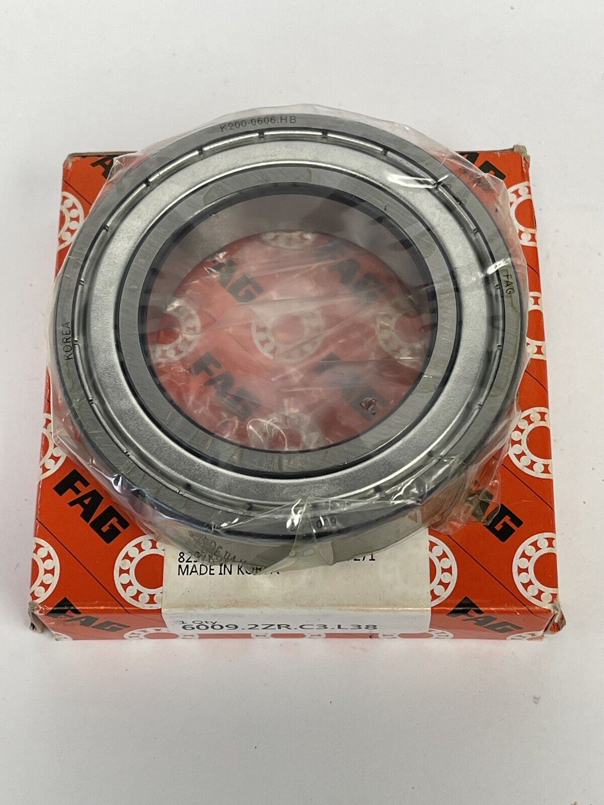 FAG - 6009.2ZR.C3.L38 -DEEP GROOVE BALL BEARING, SS, SHIELDED 62MM x 35MM x 14MM