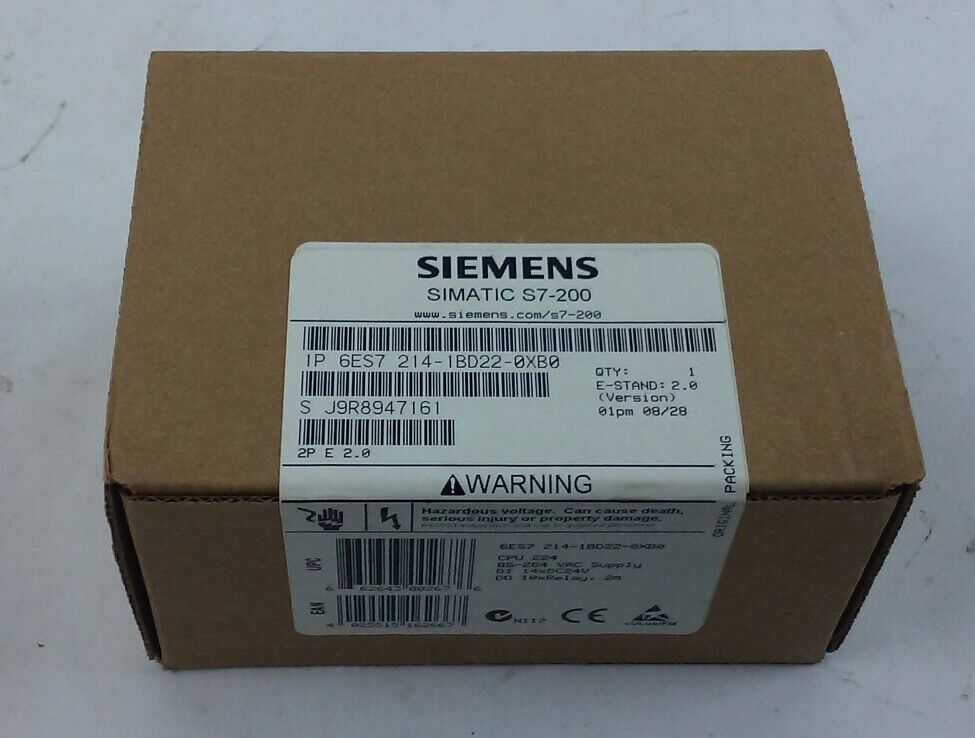 SIEMENS 6ES7-214-1BD22-0XB0 (Surplus New In factory packaging)