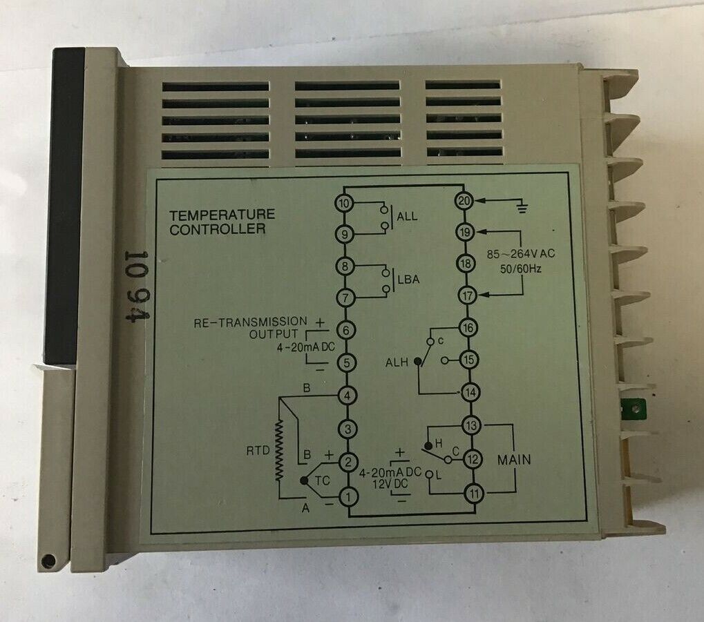 TENOR DX2-KMWN TEMPERATURE CONTROLLER 264VAC 12VDC 50/60HZ