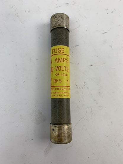 Economy Fuse RFS4 4A 600V Fuse "Lot of 10"