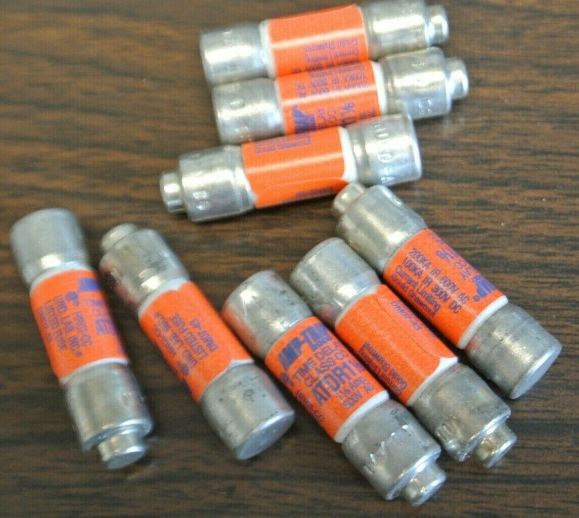 LOT of 8 / FERRAZ-SHAWMUT ATDR1-1/8 FUSE / 1-1/8A, 600V / NEW SURPLUS ATDR 1-1/8