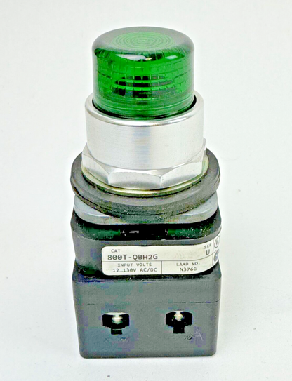 ALLEN-BRADLEY - 800T-QBH2G SER. U - GREEN LED PUSH BUTTON W/ 800TC-N374 A BLOCK