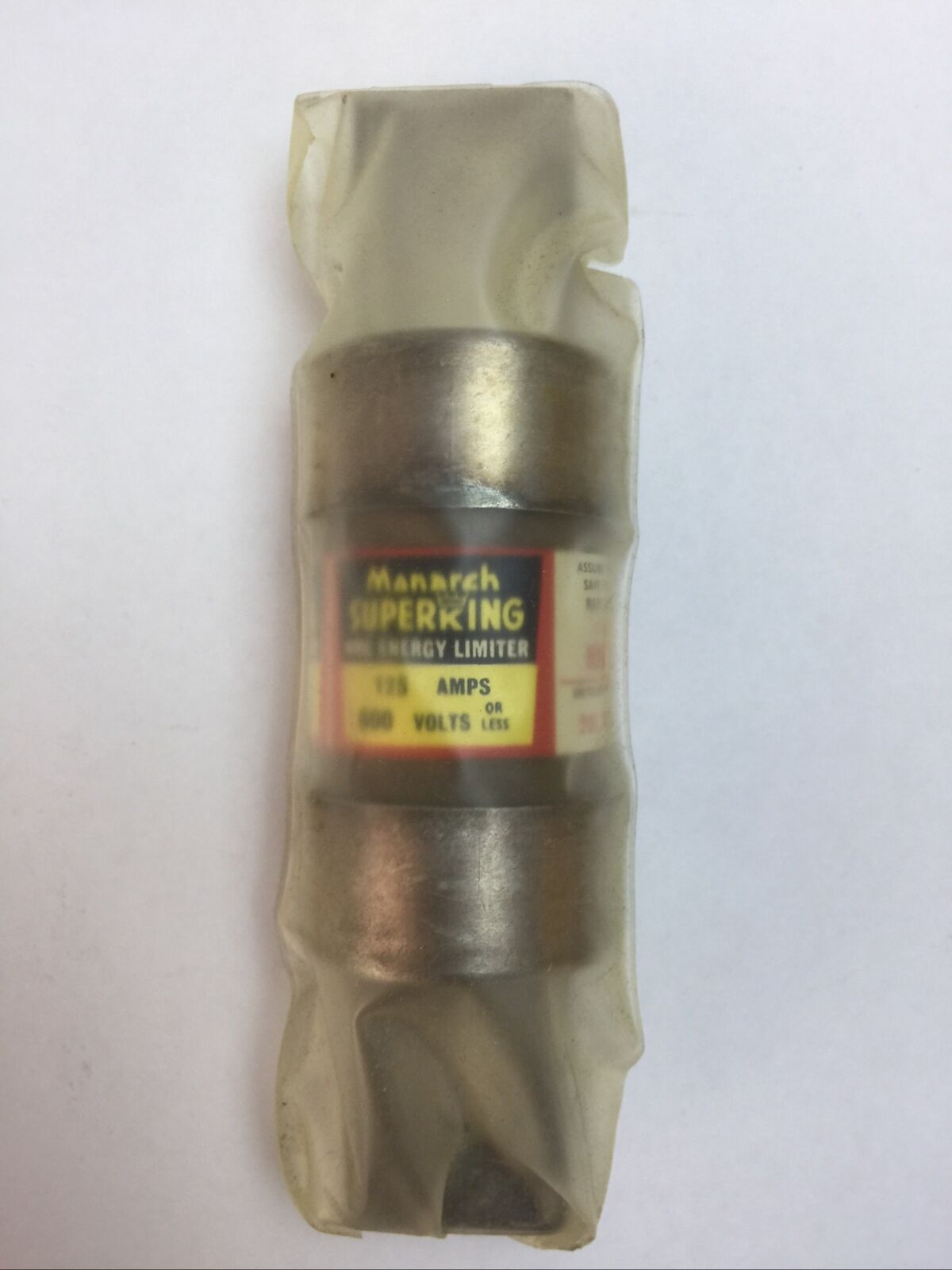 MONARCH SUPERKING HRC125J 125AMP 600V HRC ENERGY LIMITER FUSE CLASS J