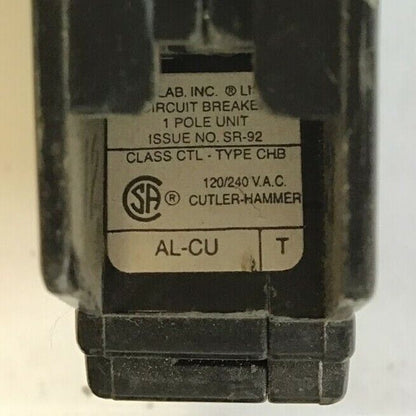 CUTLER HAMMER CHB120 CRICUIT BREAKER TYPECTL 120/240VAC PLASTIC MOUNT**LOTOF10**