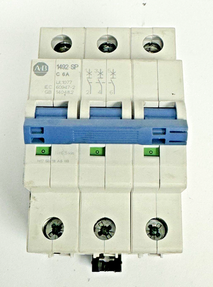 ALLEN-BRADLEY - 1492-SPM3C060 SER. D - CIRCUIT BREAKER - 3 P, 6 A, 277 V