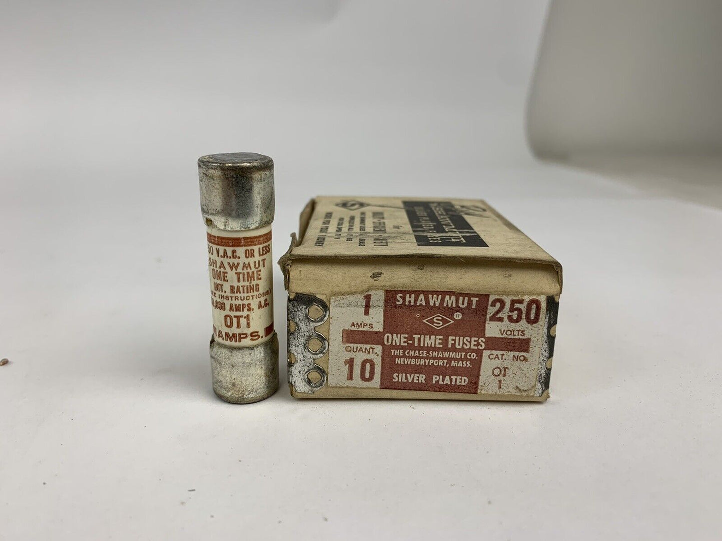 Gould Shawmut One-TIme OT1 1A 250VAC or less Fuse "Lot of 10"