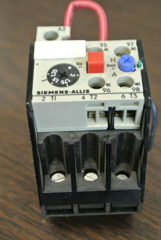 SIEMENS -ALLIS OLR0200CS1 OVERLOAD RELAY 1.25-2.0A