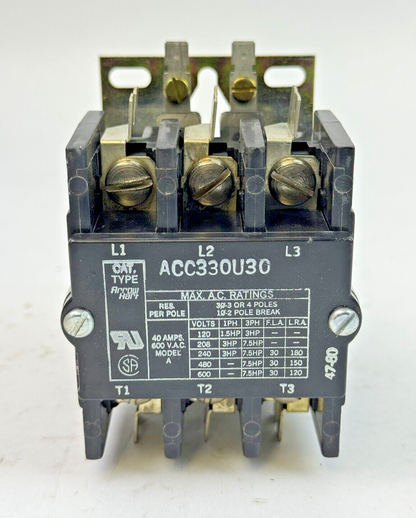 ARROW HART - ACC330U30 - DEFINITE PURPOSE CONTACTOR CONTROLLER - 40 A/ 600VAC
