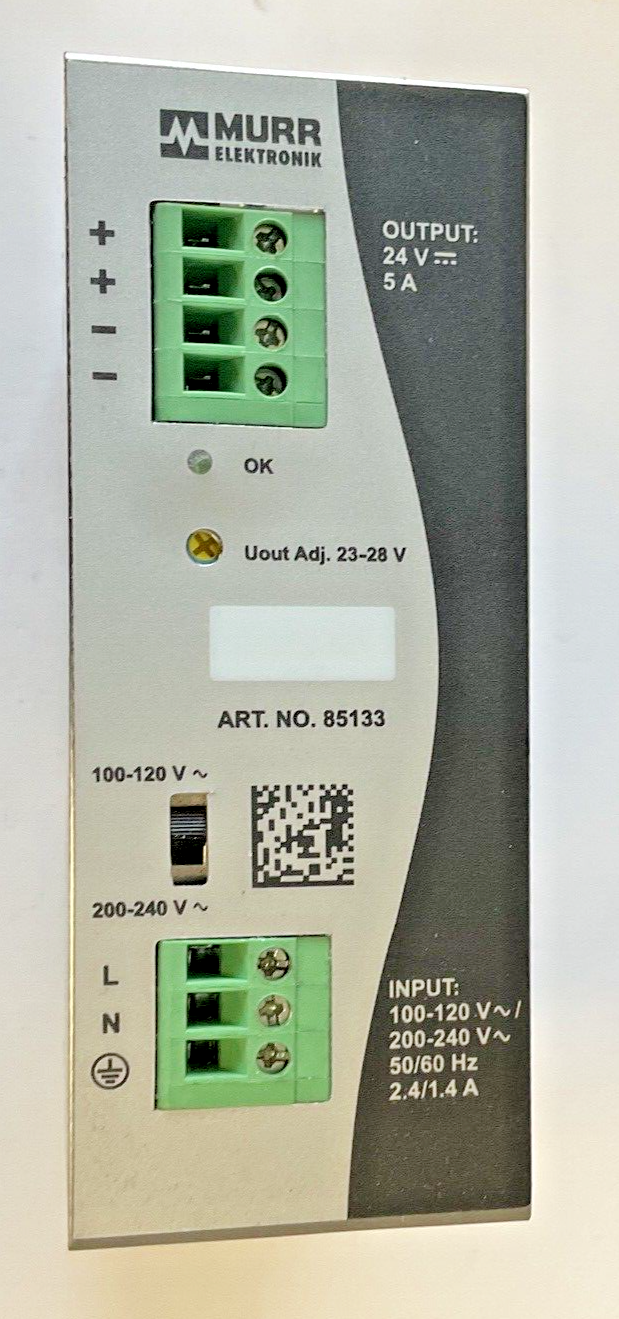 MURR ELEKTRONIK ECO-RAIL-2 5-100-240/24 SWITCH MODE POWER SUPPLY 240VAC 2.4/1.4A