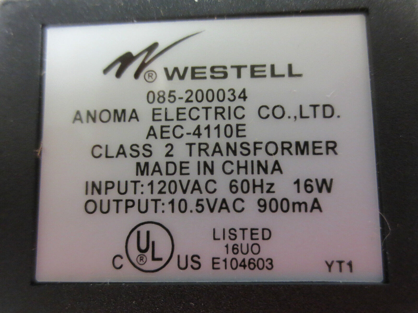 WESTELL 085-200034 AC POWER SUPPLY / CHARGER / AC ADAPTER - NEW in BOX