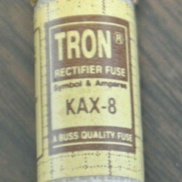 BOX of 10 / BUSSMANN /TRON KAX-8 RECTIFIER FUSE / 8A / 250V / NEW SURPLUS