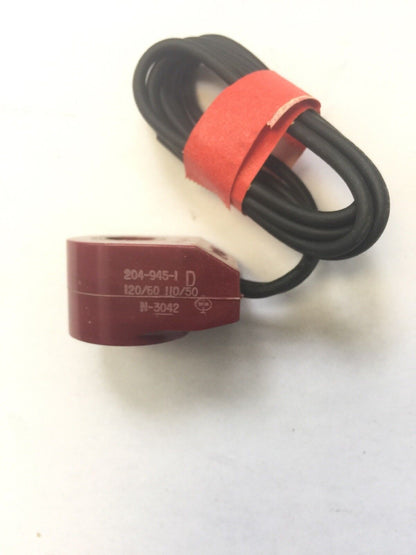 ASCO RED HAT 204-945-1 SOLENOID VALVE COIL 120V 60HZ 110V 50 HZ