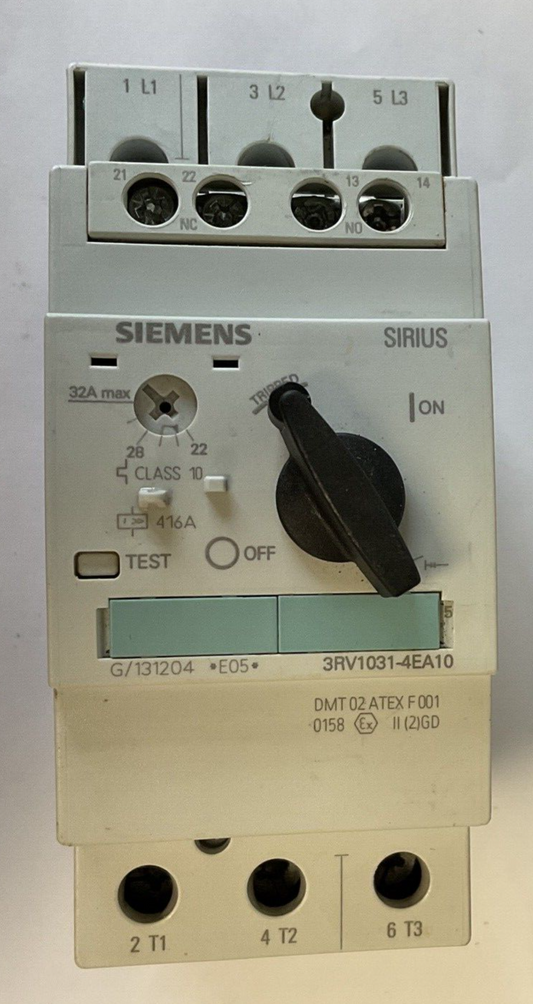 SIEMENS 3RV1031-4EA10 MOTOR STARTER 50/60HZ 600V 22-32A 6KV 125A