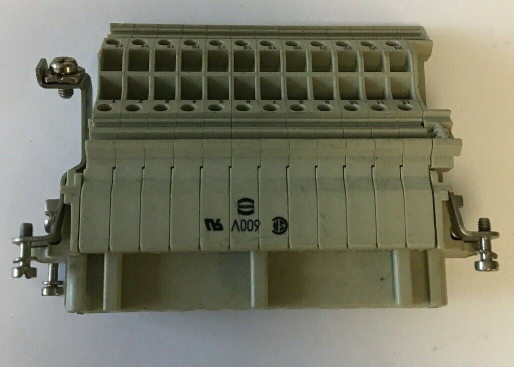 HARTING HS12 "FEMALE" 16A 380V / HAN E AV TERMINAL BLOCK CONNECTOR 600V