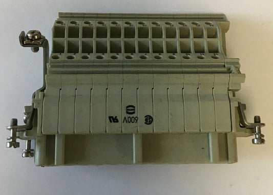 HARTING HS12 "FEMALE" 16A 380V / HAN E AV TERMINAL BLOCK CONNECTOR 600V
