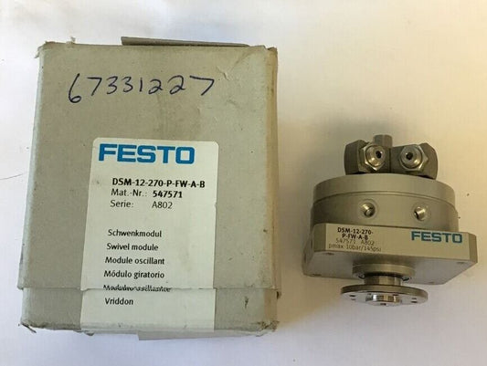 FESTO DSM-12-270-P-FW-A-B ROTARY ACTUATOR 10BAR 145PSI