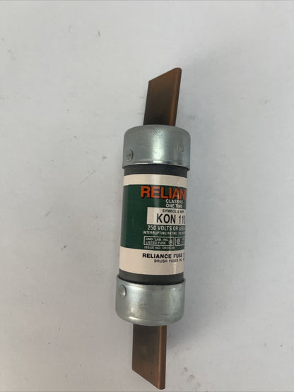 RELIANCE KON110 CLASS K5 ONE TIME FUSE 110AMP 250VAC