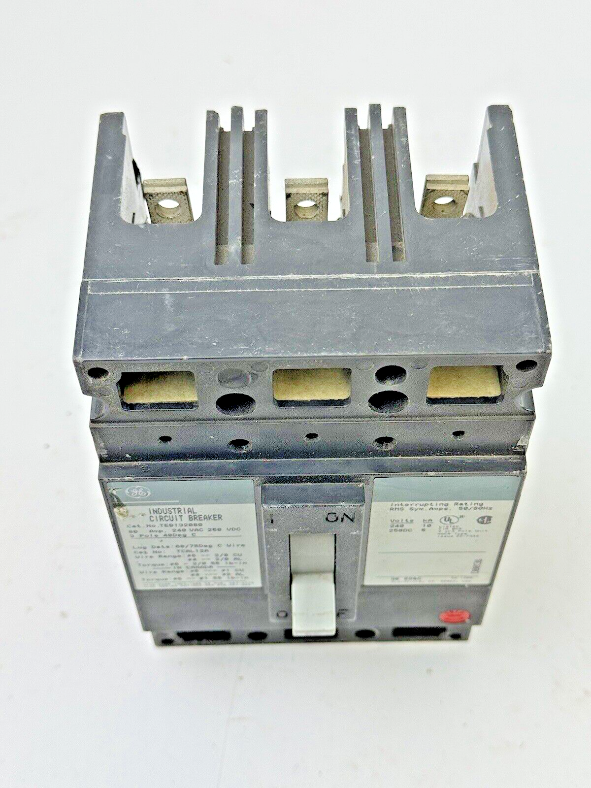 GE - TEB132080 - INDUSTRIAL CIRCUIT BREAKER  - 80 A, 240 VAC, 250 VDC, 3 POLE