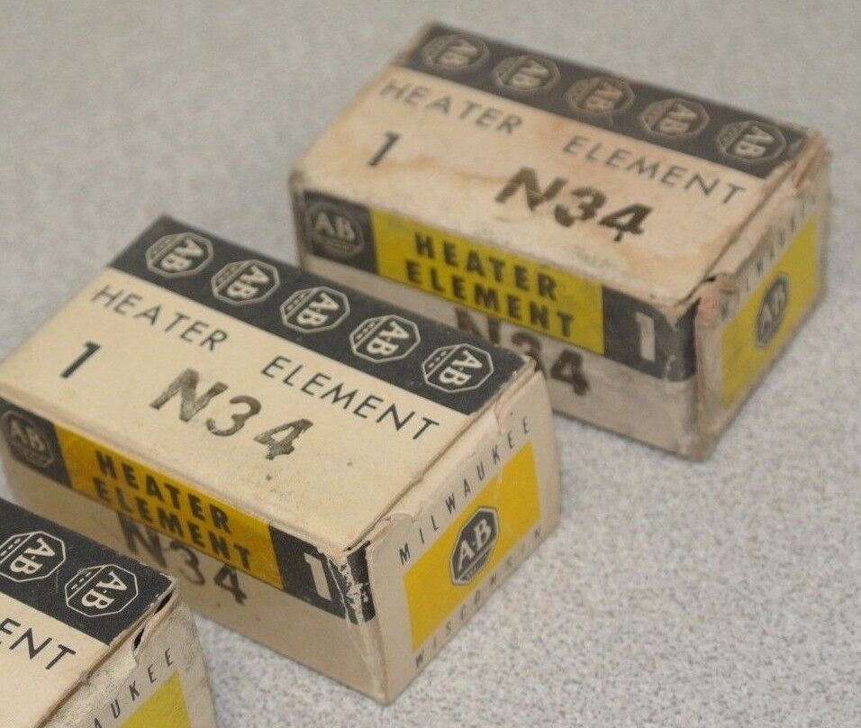 LOT of 2 / ALLEN-BRADLEY N34 THERMAL OVERLOAD HEATER ELEMENT  / NEW SURPLUS