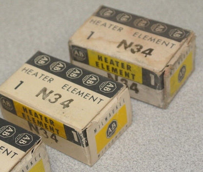 LOT of 2 / ALLEN-BRADLEY N34 THERMAL OVERLOAD HEATER ELEMENT  / NEW SURPLUS