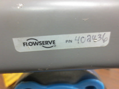 DURCO FIG G411 STAINLESS FLANGED END PLUG VALVE 1-1/2-150" on FLOWSERVE BRACKET