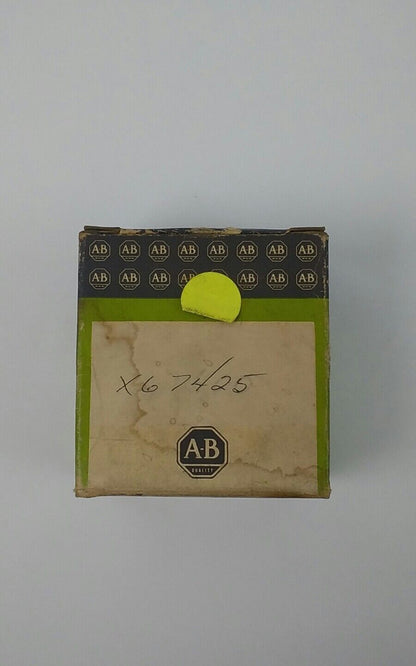 ALLEN BRADLEY X67425 COIL, BUL 809AB, 12 AMP OPEN INST. TRIP. CURR. RELAY, NEW