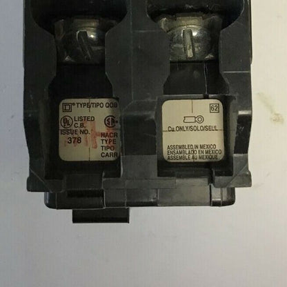 SQUARE D QOB2105237 CIRCUIT BREAKER 10A 120/240VAC 2POLE