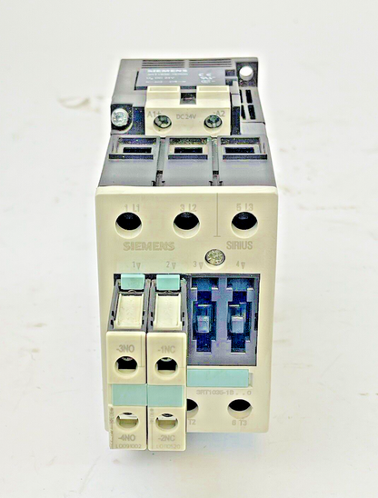 SIEMENS-3RT1035-1BB40 -CONTACTOR & 3RH1921-1CA10 (X2) AUX SWITCH & 3RT1936-1ER00