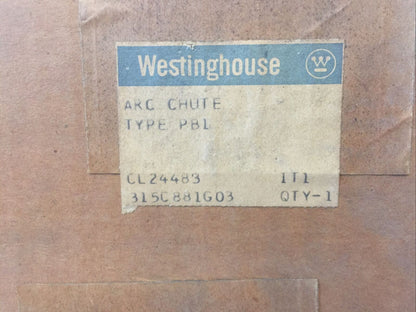 WESTINGHOUSE ARC CHUTE TYPE PB1 CL24483 315C881G03