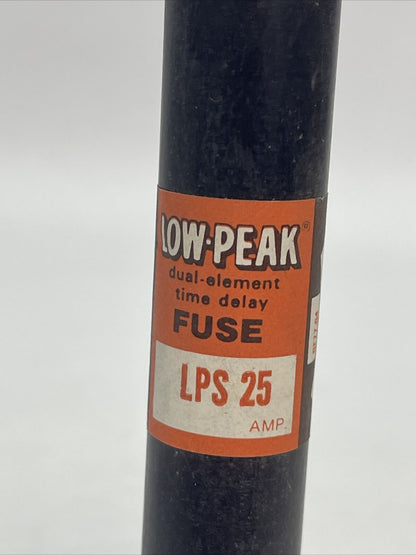 BUSSMANN LPS 25 LOW-PEAK CLASS K5 DUAL ELEMENT FUSE 25AMP 600VAC (LOT OF 10)