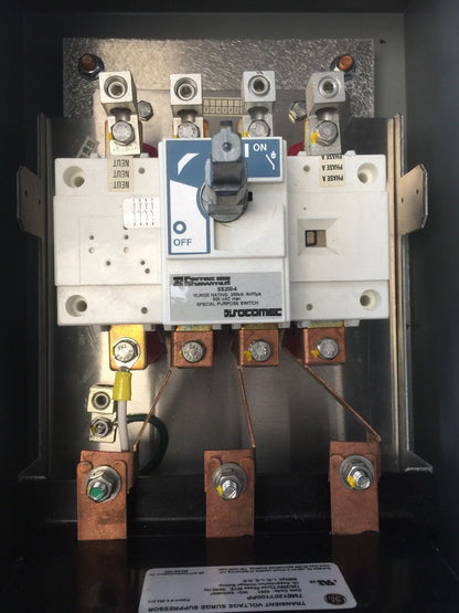 GE TME120Y100WMN1 TRANSIENT VOLTAGE SURGE SUPPRESSOR 120/208V THREE PHASE 50/60H