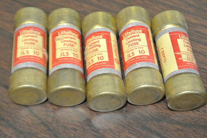 LOT of 5 / LITTELFUSE JLS10 CURRENT-LIMITING FUSE / 10A / 600V / NEW SURPLUS