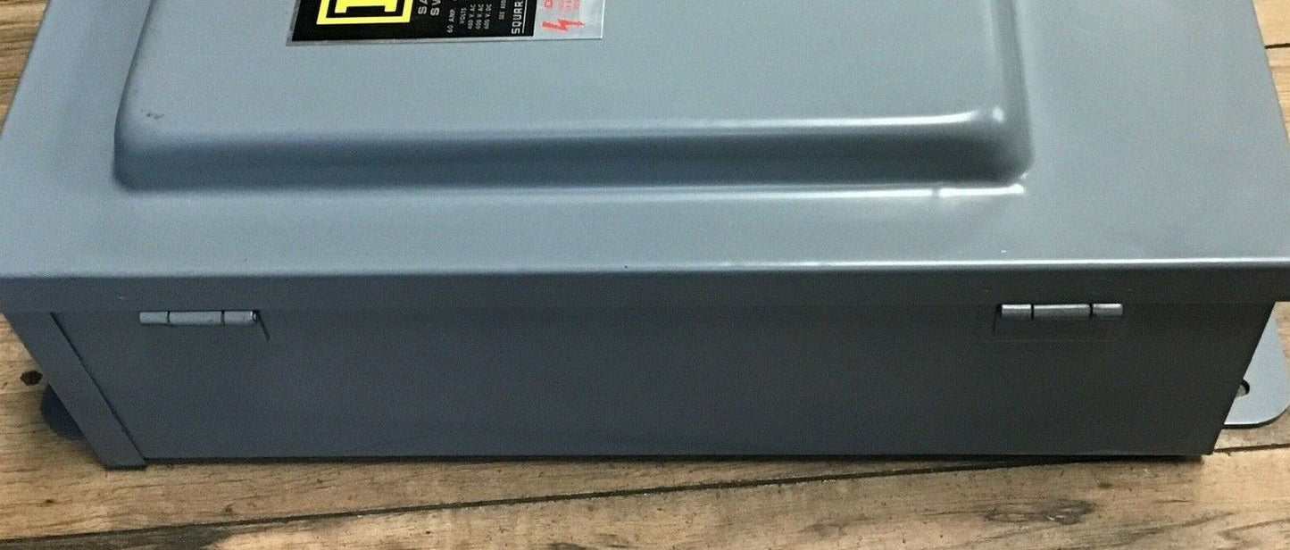SQUARE D HU362AEI SAFETY SWITCH SER.E1 60A  NON FUSIBLE 600VAC/VDC 240VAC