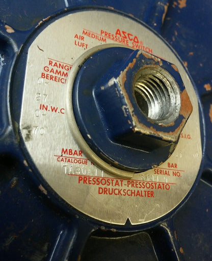 Asco TA30A11 Pressure Temperature Switch Transducer 1/4" NPT