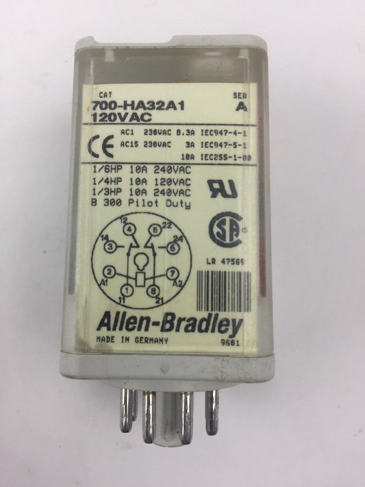 ALLEN BRADLEY 700-HA32A1 RELAY SER A 120VAC