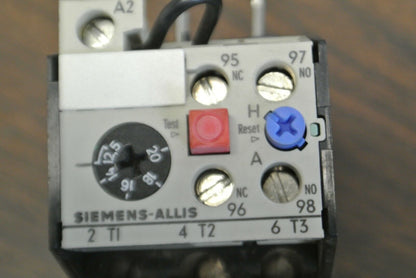 SIEMENS-ALLIS OLR2000CS1 OVERLOAD RELAY 1.25-2.0A