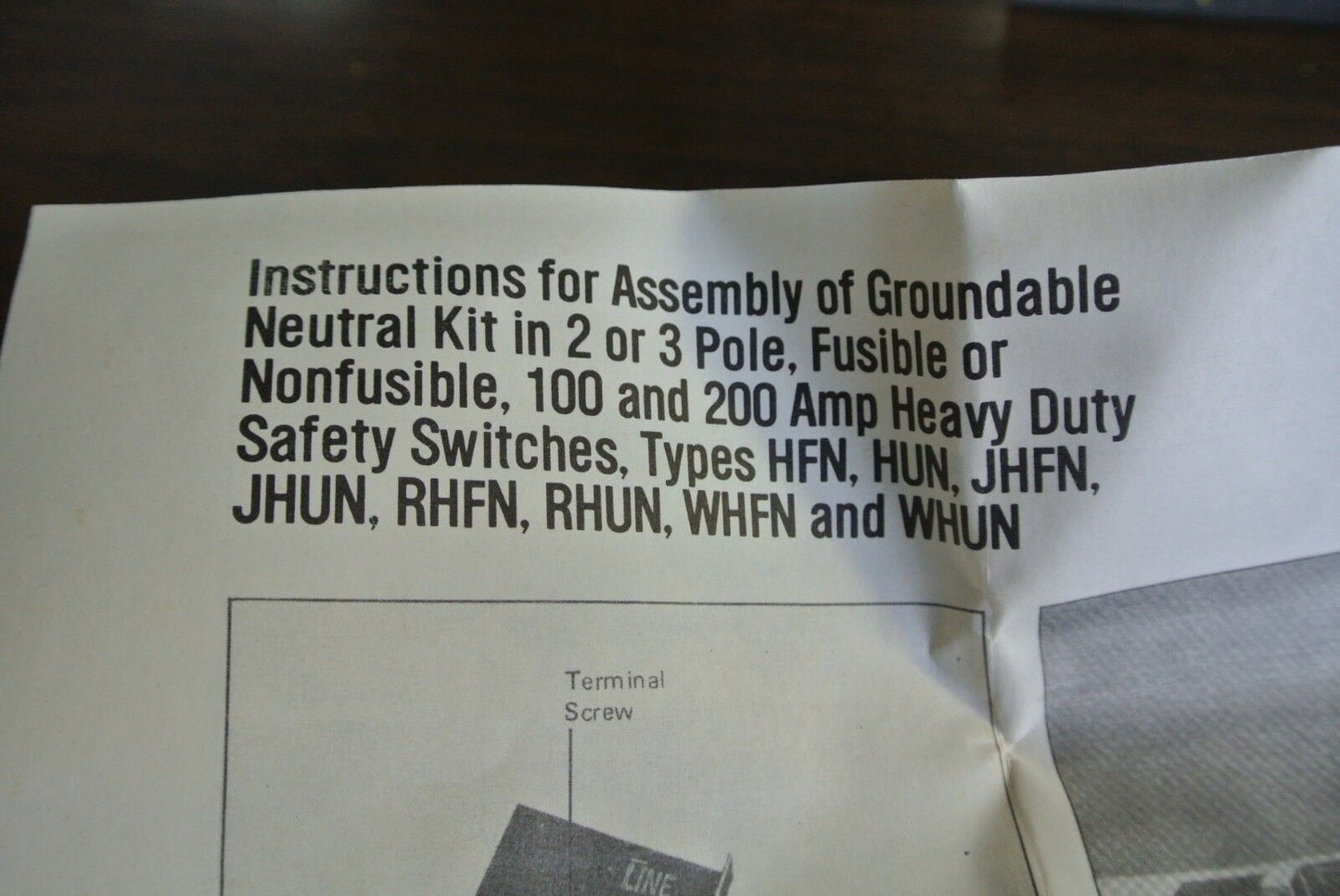 WESTINGHOUSE NK100 GROUNDABLE NEUTRAL KIT / 100A / 250/600V / NEW SURPLUS