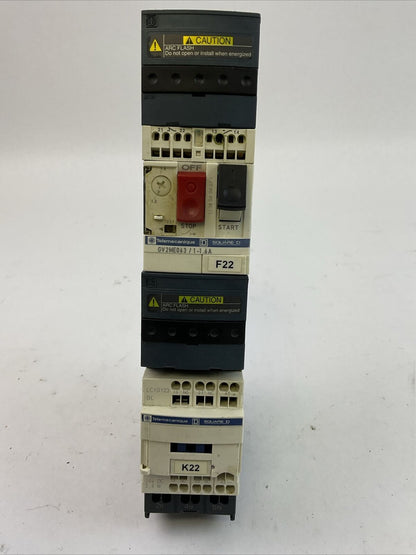 SCHNEIDER GV2ME063/1-16A CIRCUIT BREAKER LC1D123BL CONTACTOR COIL 24VDC LAD341