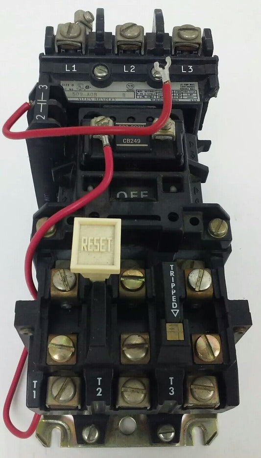 ALLEN BRADLEY 509-AOB, SER. B, STARTER, 200-208V COIL CONTACTS PERFECT CONDITION