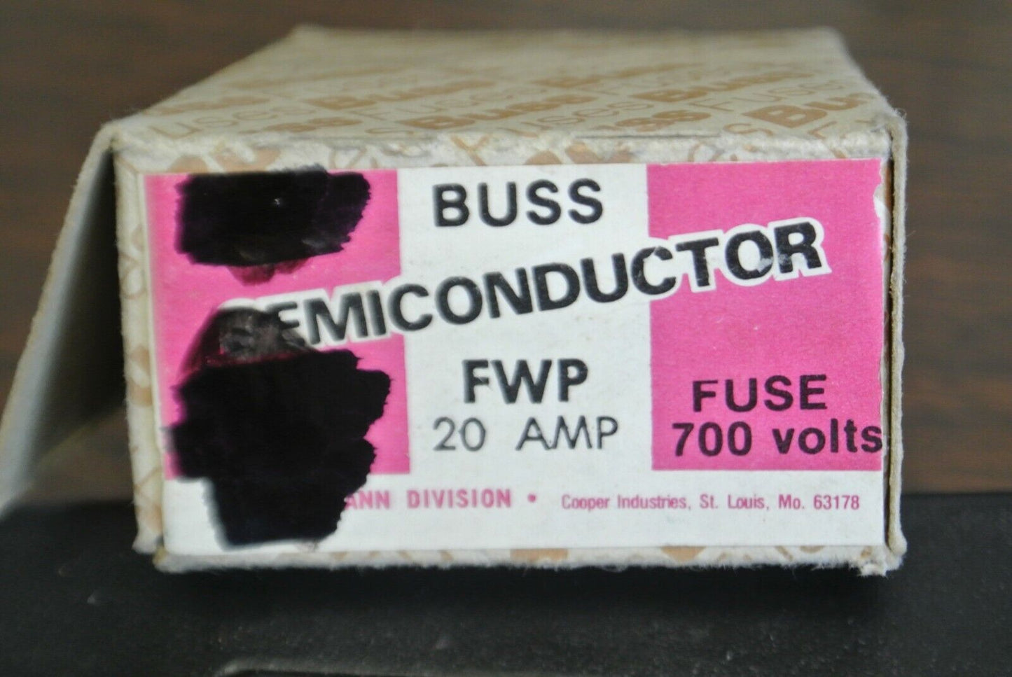 LOT of 5 / BUSS FWP20 SEMICONDUCTOR FUSE / 20A / 700V / NEW SURPLUS