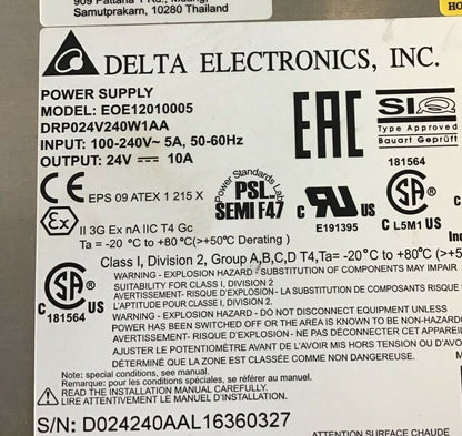 DELTA ELECTRONICS EOE12010005 POWER SUPPLY 100-240VAC 10A