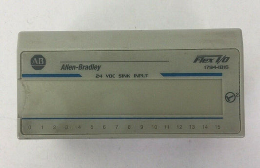 ALLEN BRADLEY 1794-IB16 24VDC SINK INPUT MODULE SER A REV B01 F/W REV BLANK